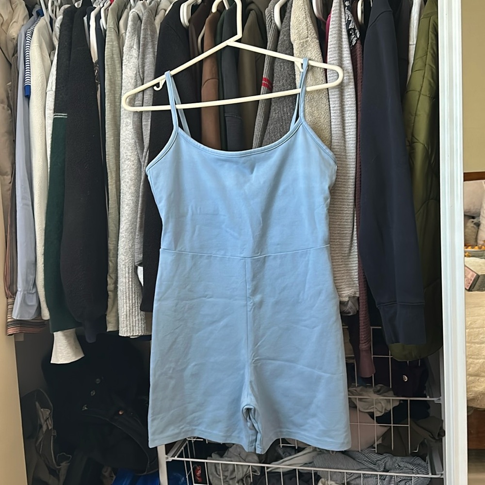 blue romper